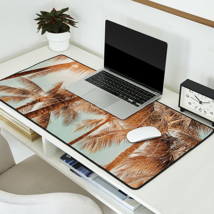 Surfrider palms - sundown Desk Mat Gallery Image 2