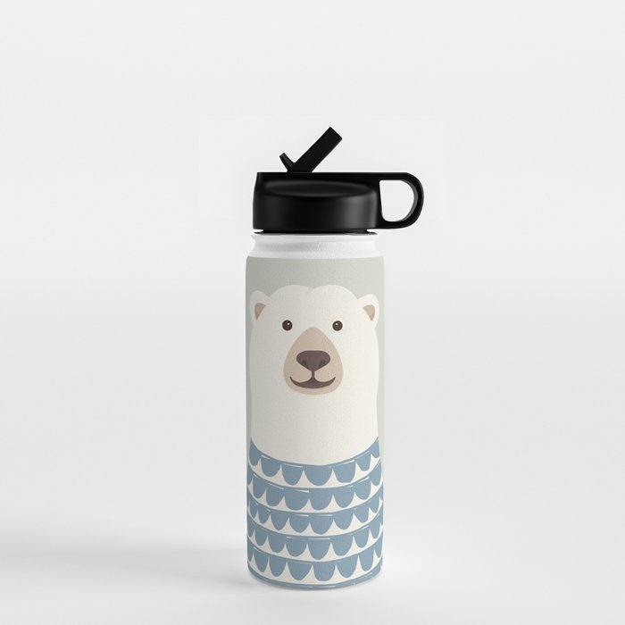 Whimsical Polar Bear Water Bottle Gallery Image 1
