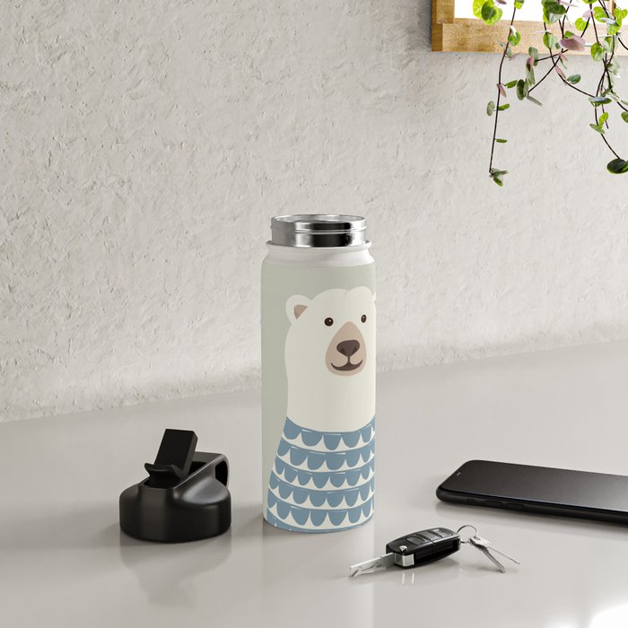 Whimsical Polar Bear Water Bottle Gallery Image 4
