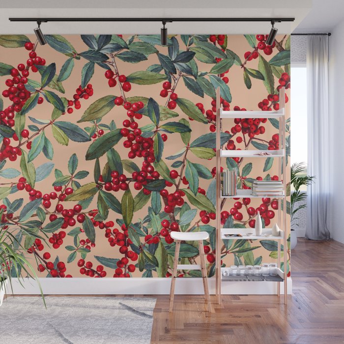 Red Chokeberry Wall Mural Gallery Image 1