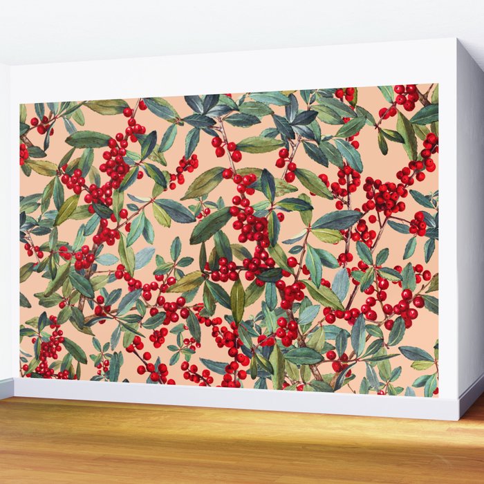 Red Chokeberry Wall Mural Gallery Image 2