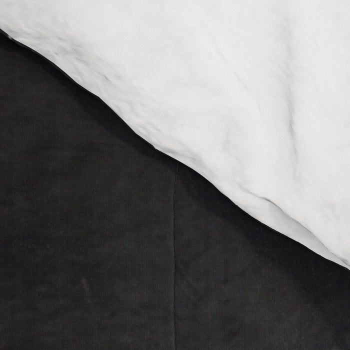 Mid Century Modern Minimalist Abstract Art Brush Strokes Black & White Ink Art Tribal Pebbles Comforter Gallery Image 4