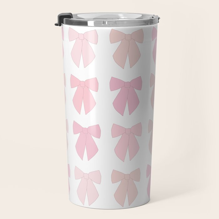 Pink Bows Preppy Coquette Travel Mug Gallery Image 3