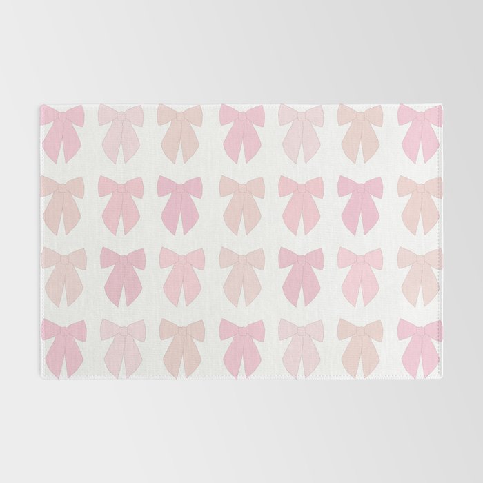 Pink Bows Preppy Coquette Rug Gallery Image 2