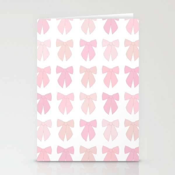Pink Bows Preppy Coquette Stationery Card Gallery Image 2
