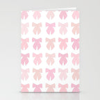 Pink Bows Preppy Coquette Stationery Card Gallery Image 2