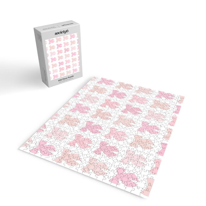 Pink Bows Preppy Coquette Jigsaw Puzzle Gallery Image 2