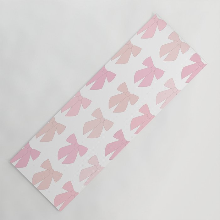 Pink Bows Preppy Coquette Yoga Mat Gallery Image 1