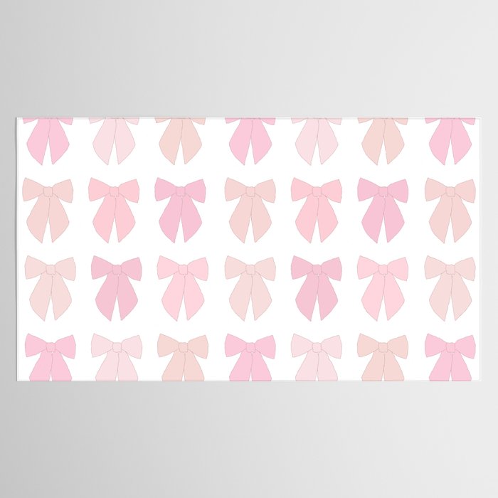 Pink Bows Preppy Coquette Tablecloth Gallery Image 2