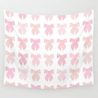 Pink Bows Preppy Coquette Wall Tapestry Gallery Image 4