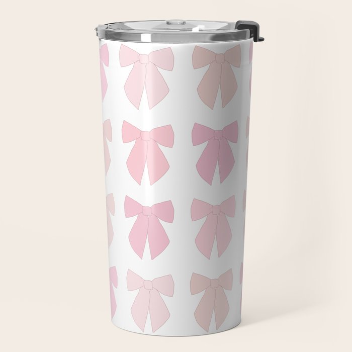 Pink Bows Preppy Coquette Travel Mug Gallery Image 2