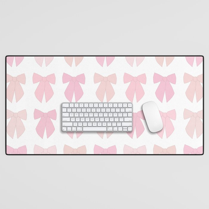 Pink Bows Preppy Coquette Desk Mat Gallery Image 1