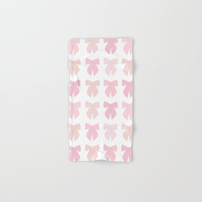 Pink Bows Preppy Coquette Bath Towel Gallery Image 1