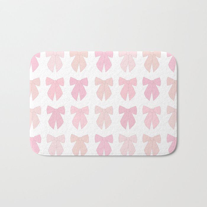 Pink Bows Preppy Coquette Bath Mat Gallery Image 1
