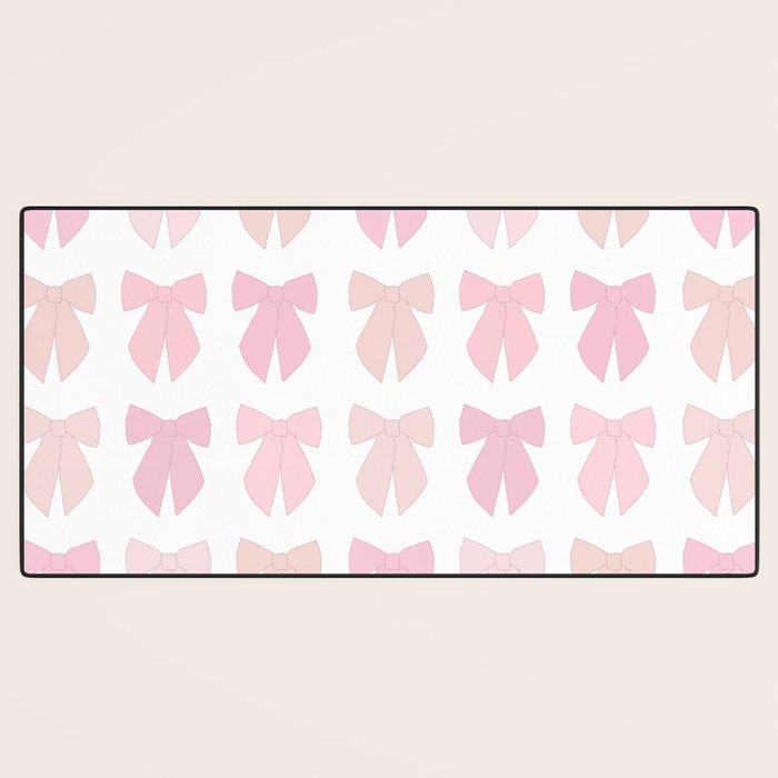 Pink Bows Preppy Coquette Desk Mat Gallery Image 3