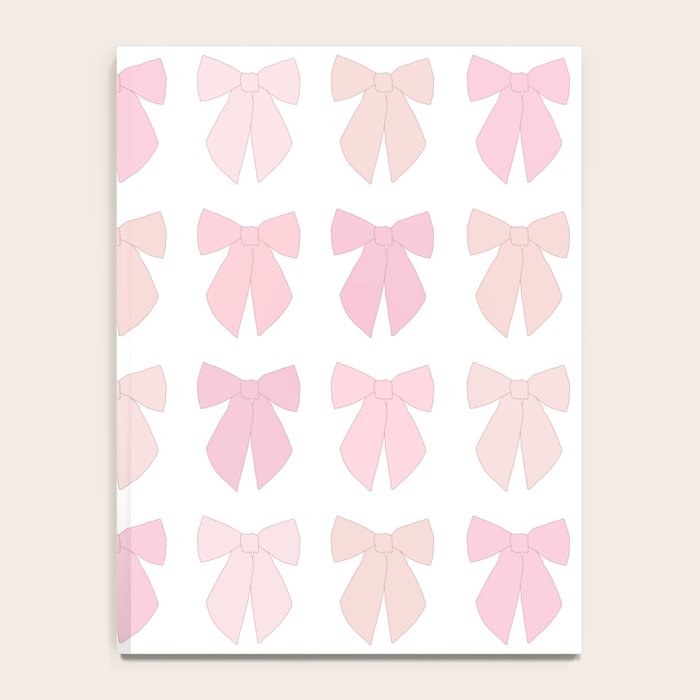 Pink Bows Preppy Coquette Notebook Gallery Image 4
