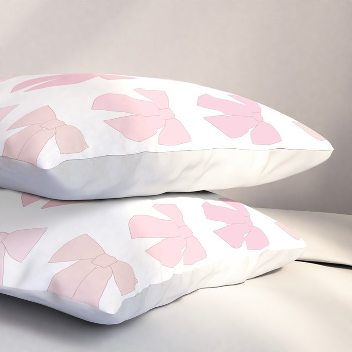 Pink Bows Preppy Coquette Pillow Sham Gallery Image 3