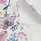Lilac Butterfly and Flowers Wall Tapestry Gallery Image 3