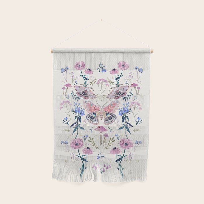 Lilac Butterfly and Flowers Wall Hanging Gallery Image 1