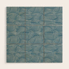 Cat Waves Pattern 2 Wood Wall Art Gallery Image 1