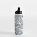 William Morris Strawberry Thief Pastel Blue Floral Water Bottle Gallery Image 2