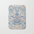William Morris Strawberry Thief Pastel Blue Floral Bath Mat Gallery Image 1