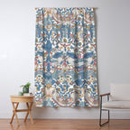 William Morris Strawberry Thief Pastel Blue Floral Window Curtain Gallery Image 5