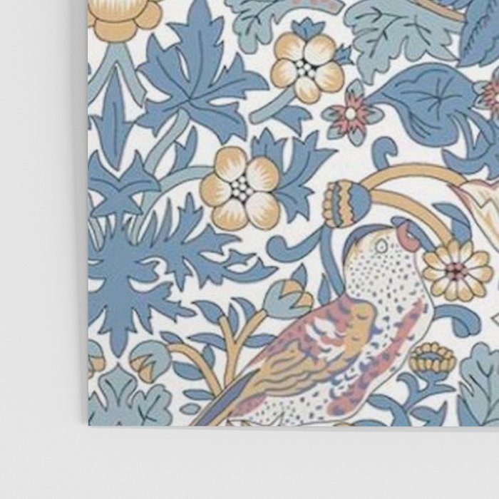 William Morris Strawberry Thief Pastel Blue Floral Poster Gallery Image 3