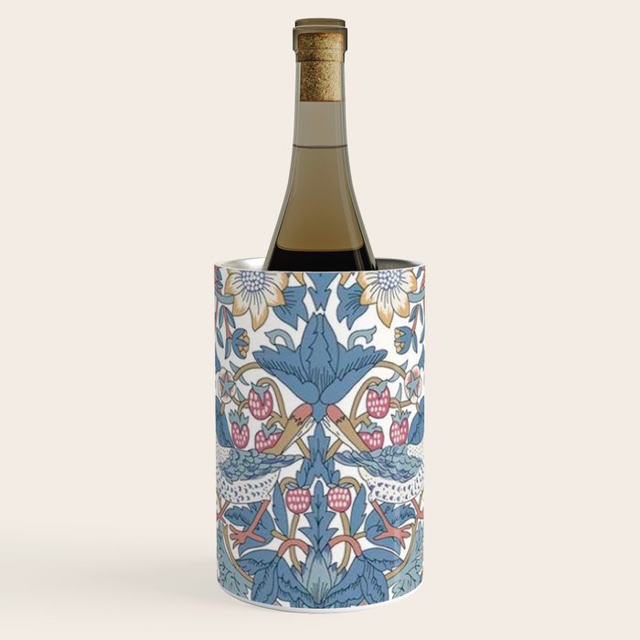 William Morris Strawberry Thief Pastel Blue Floral Wine Chiller Gallery Image 1