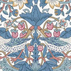 William Morris Strawberry Thief Pastel Blue Floral Coffee Mug Gallery Image 2