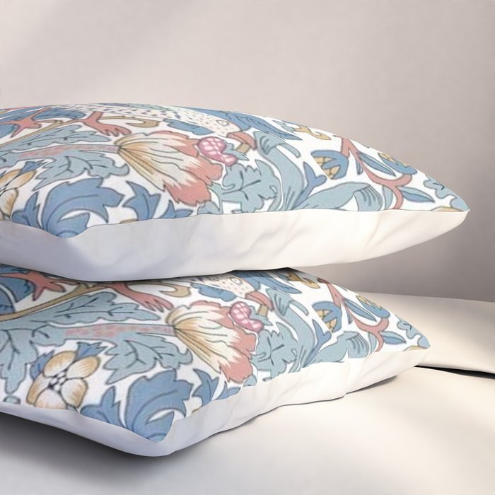 William Morris Strawberry Thief Pastel Blue Floral Pillow Sham Gallery Image 3