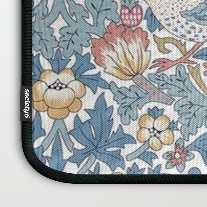 William Morris Strawberry Thief Pastel Blue Floral Laptop Sleeve Gallery Image 3