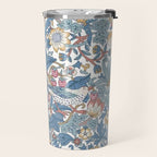William Morris Strawberry Thief Pastel Blue Floral Travel Mug Gallery Image 2