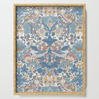 William Morris Strawberry Thief Pastel Blue Floral Serving Tray Gallery Image 1