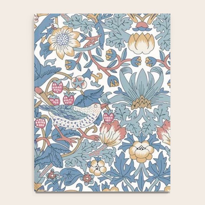 William Morris Strawberry Thief Pastel Blue Floral Notebook Gallery Image 4