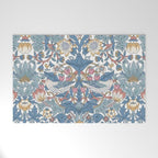 William Morris Strawberry Thief Pastel Blue Floral Welcome Mat Gallery Image 1