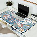 William Morris Strawberry Thief Pastel Blue Floral Desk Mat Gallery Image 2