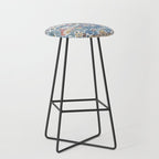 William Morris Strawberry Thief Pastel Blue Floral Stool Gallery Image 1
