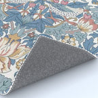 William Morris Strawberry Thief Pastel Blue Floral Rug Gallery Image 4