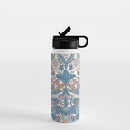 William Morris Strawberry Thief Pastel Blue Floral Water Bottle Gallery Image 1