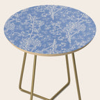 Grasmere Garden Vintage Modern Botanical Pattern Periwinkle Blue Cream Side Table Gallery Image 2