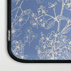 Grasmere Garden Vintage Modern Botanical Pattern Periwinkle Blue Cream Laptop Sleeve Gallery Image 3