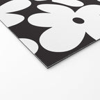 Black & White Flower - 70's White Daisies Welcome Mat Gallery Image 2