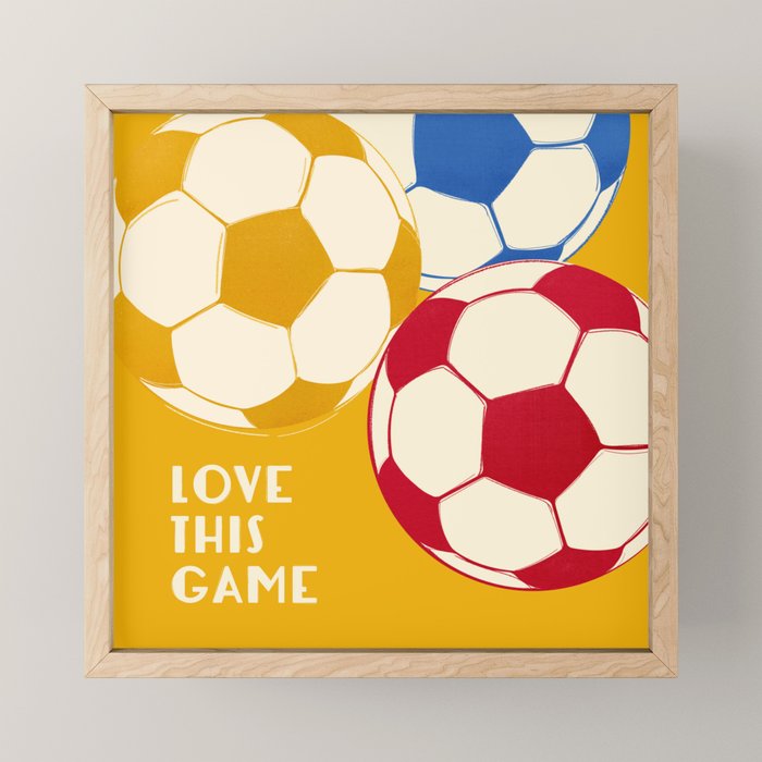 Love This Game - Football Illustration Mini Art Print Gallery Image 1