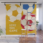 Love This Game - Football Illustration Wall Mural Gallery Image 1