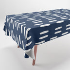 Boho Raindrops in Navy Blue Tablecloth Gallery Image 1