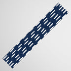 Boho Raindrops in Navy Blue Table Runner Gallery Image 3