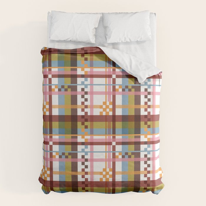 Bold Grid Aesthetic Duvet Cover Gallery Image 6