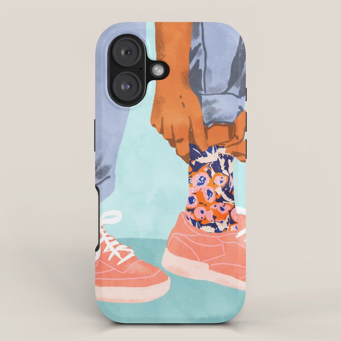 Pull Up Those Pretty Socks! | Optimism Hustle Positivity | Good Vibes Luck Pop Art iPhone Case Gallery Image 1