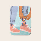 Pull Up Those Pretty Socks! | Optimism Hustle Positivity | Good Vibes Luck Pop Art Bath Mat Gallery Image 1